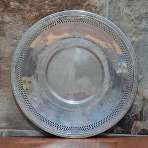 WM Rogers Silver Plated Ornate Serving Plate Tray EPNS 798